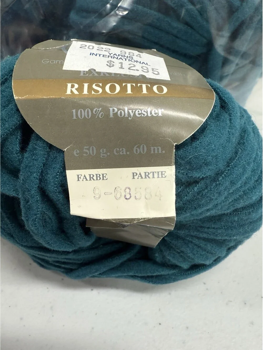 GGH Risotto 100% Polyester Yarn Shade 9 Teal- 9 Skein Lot